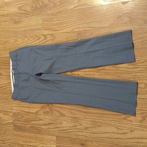 Gray wool dress trousers size 2 straight leg business casual by Theory